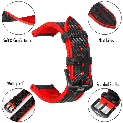 Premium Orange Rubber Strap